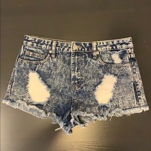 Distressed Jean shorts